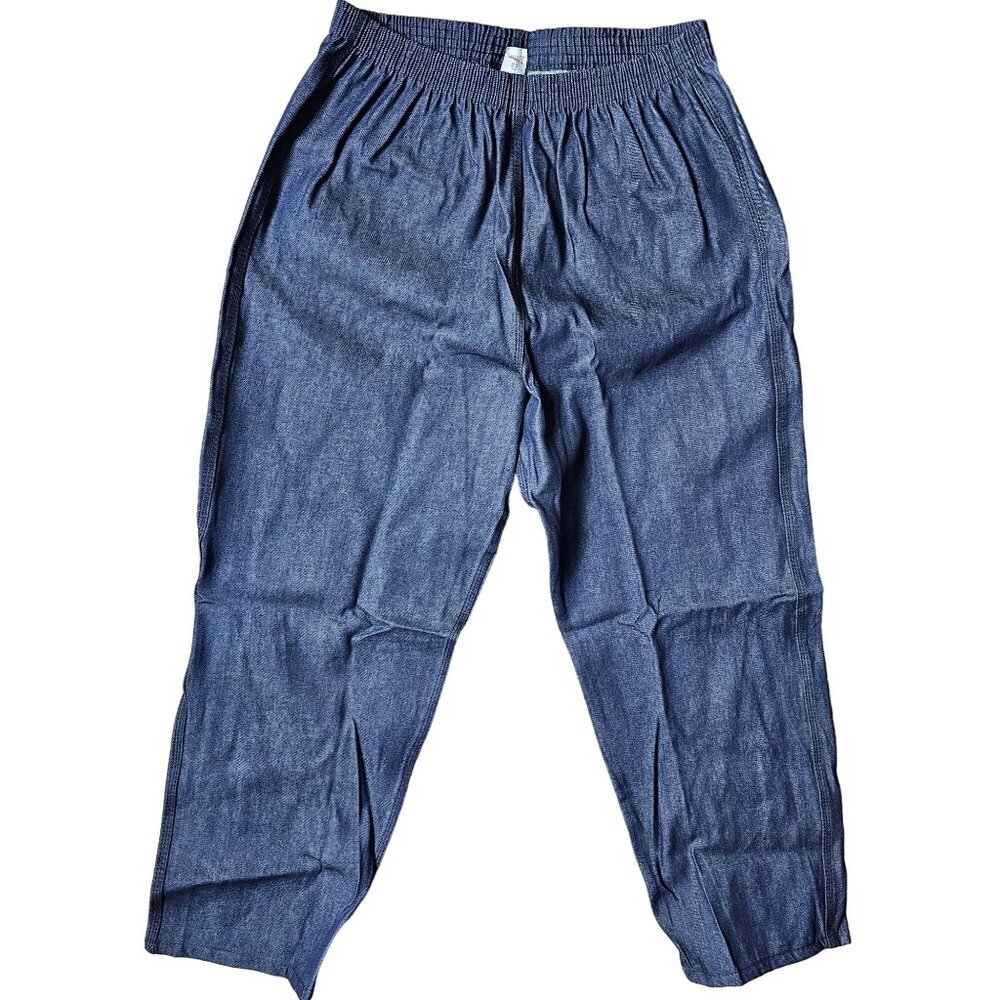 Elastic Waist Denim Pants 2XL Miss Fit 100% Cotton Made In Pakistan Blue